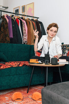 Portrait of a nonchalant woman
