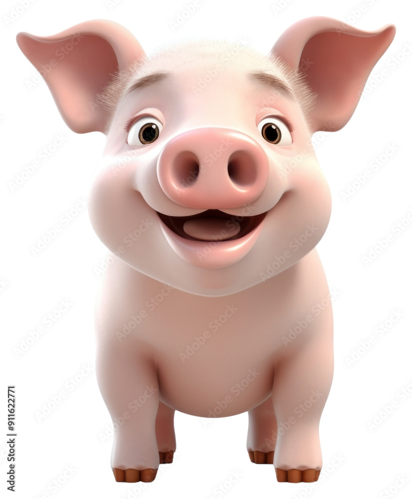 Canvas Prints png pig cartoon mammal animal.