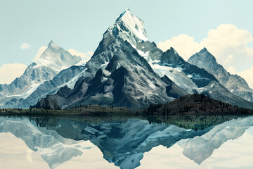 mountain outdoors scenery nature reflected in water