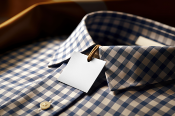 Clothing tag label png mockup, transparent design