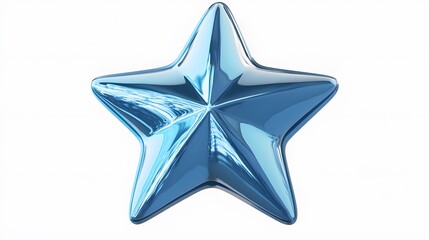 Obraz premium Png star sticker, 3D rendering, transparent background
