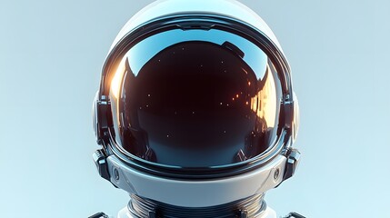 Png space helmet visor sticker, 3D rendering, transparent background