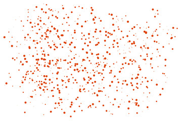 red paint dots isolated on transparent backgriund. red paint splashes
