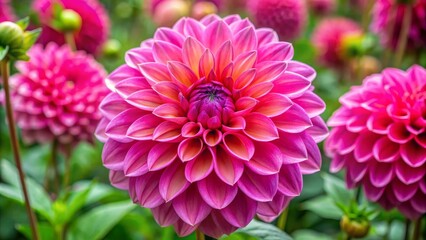 Pink Dahlia Flower Close-up, Floral Photography, Garden Bloom, Petal Detail, Macro , dahlia, flower