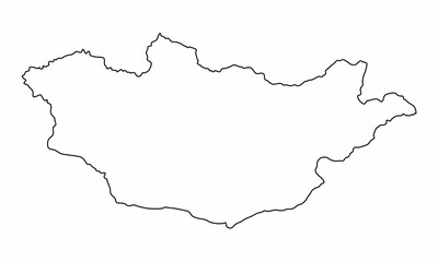 Mongolia outline map