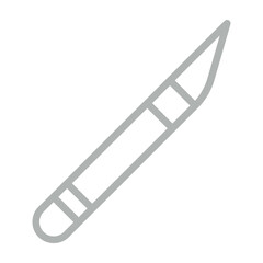 Art Knife Vector Line Grey Icon Design