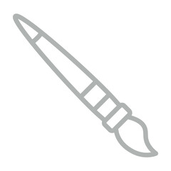Watercolor Brush Vector Line Grey Icon Design