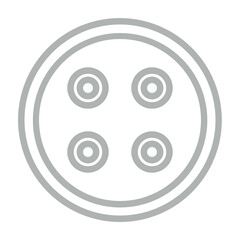 Buttons Vector Line Grey Icon Design