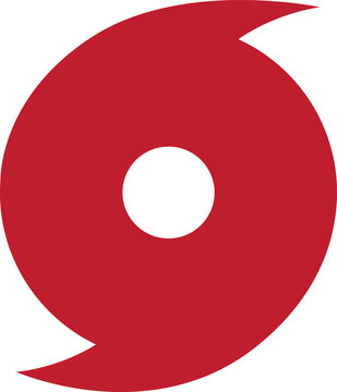 Typhoon red scale simple icon.
