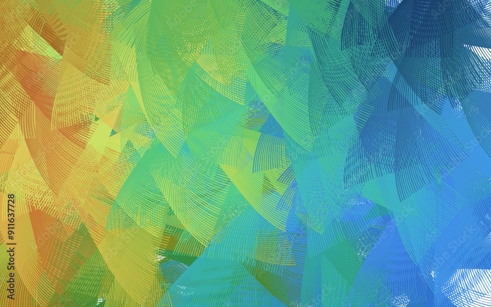 Canvas Prints light blue, yellow vector template with chaotic shapes.