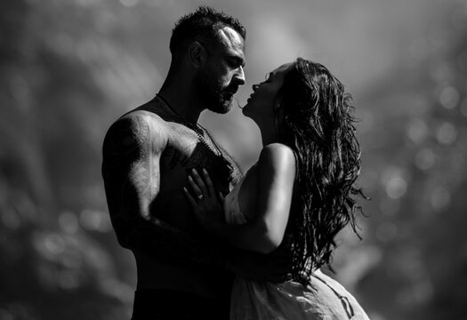 Beautiful passionate couple is having sex. Lovely sexy couple. I Love You. Couple In Love. Romantic kiss and love. Dominant man hugging sensual woman. Passion and sensual.