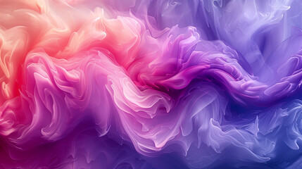 Fototapeta premium Abstract fluid art with vibrant swirls of pink, purple, and blue hues creating a mesmerizing, ethereal effect.