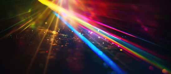 Obraz premium prism light leak colorful photo
