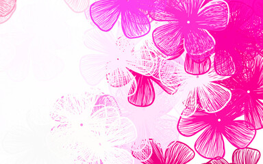 Light Purple, Pink vector natural backdrop with flowers