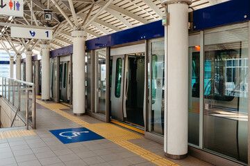 Subway standing on a subway station 