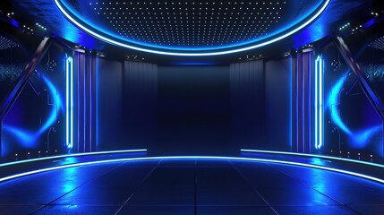 futuristic and clean stage blank center background 