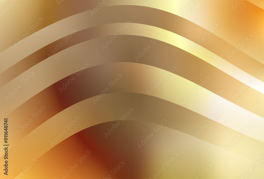 Wall mural light orange vector pattern with bent lines.
