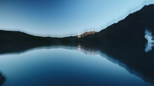 Moutain and alpine lake 