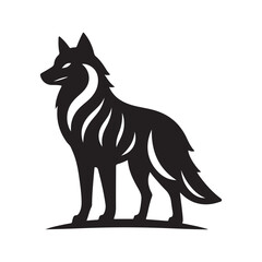 Dog silhouette vector illustration