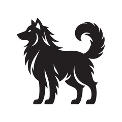 Dog silhouette vector illustration