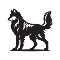 Dog silhouette vector illustration