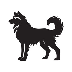 Dog silhouette vector illustration