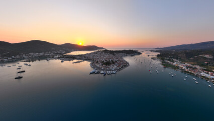 Aerial view of Ports, Greece