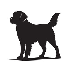 Dog silhouette vector illustration