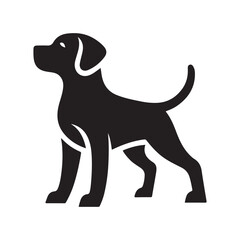 Dog silhouette vector illustration