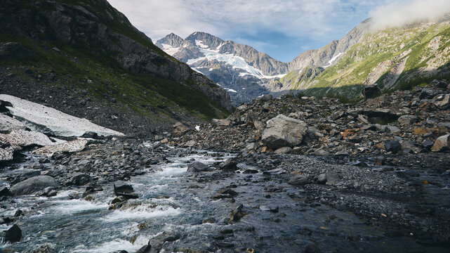 Alaska mountain and glacier 
