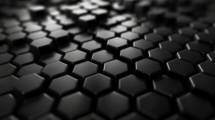 Futuristic Hexagonal Blue Surface with Dynamic Lighting