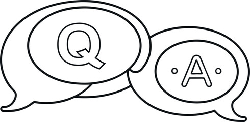 Obraz premium Question And Answer Speech Bubbles Icon Illustration