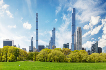 Manhattan skyscrapers and Central Park