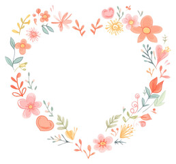 PNG Heart shape pattern flower plant.