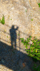 My shadow at Skybridge in Gatlinburg Tennessee.