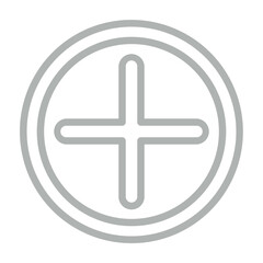 Fototapeta premium Plus sign Vector Line Grey Icon Design