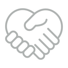 Mutual Agreement Vector Line Grey Icon Design