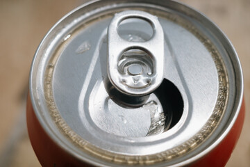 Opened Soda Can Close-Up