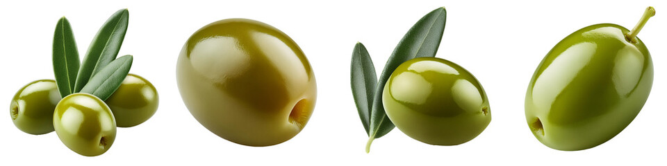 Olives isolated on a transparent background