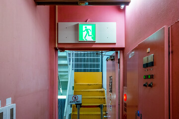 Emergency exit in the building 
