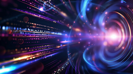 Fototapeta premium Celestial Dance: A Fusion of Light and Color