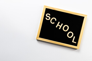 Black school blackboard with 