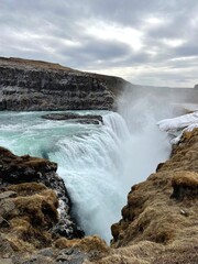 breathtaking view of a waterfall in iceland