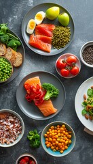 Balanced Diet Serving Sizes Guide for Diabetes-Friendly Meals in a Modern White Kitchen