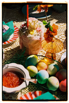 The Easter table.