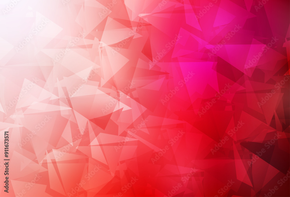 Sticker light red vector abstract polygonal background.