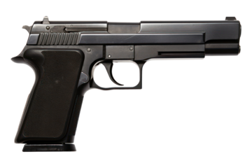 PNG Pistol handgun weapon white background.