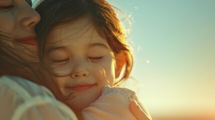 Father, girl, or bonding hug for support, love, or security in home, family, or adoption center. A delighted child embraces a trusted parent in an Indonesian foster center.