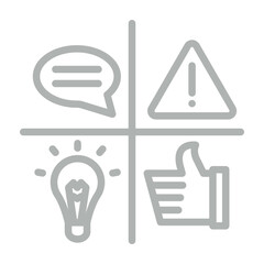 SWOT Analysis Vector Line Grey Icon Design