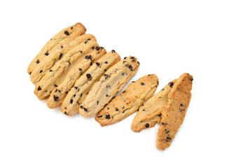 Sweet cookies isolated on a white background
